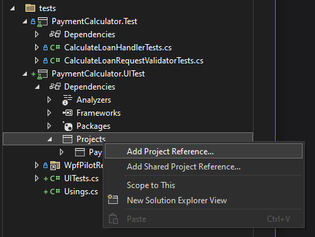 add project reference